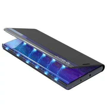 New Sleep Case pokrowiec etui z klapką z funkcją podstawki Samsung Galaxy S22 Ultra czarny