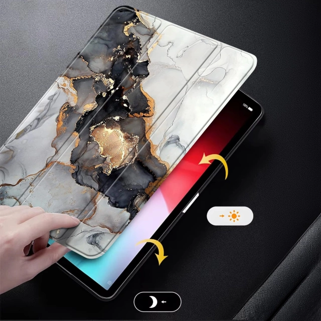 Puzdro pre Apple iPad 10.9 Gen 10 2022 Obal na tablet Alogy Book Case Cloudy Marble Marble
