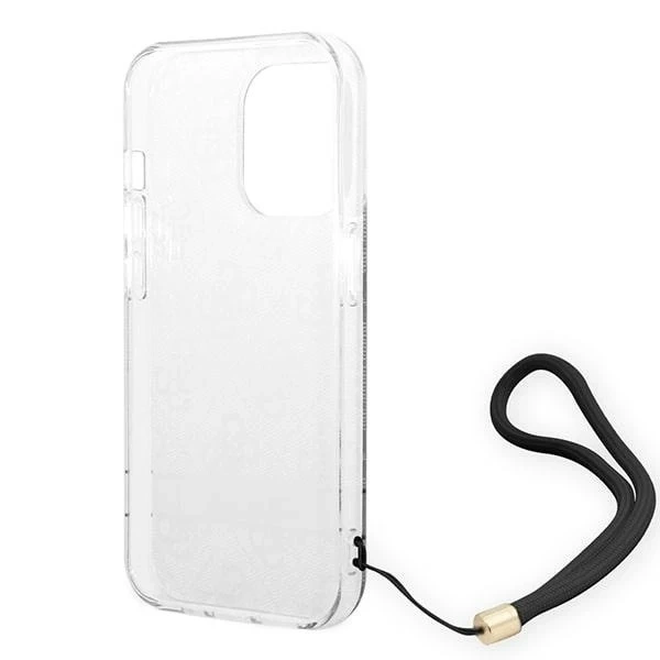 Etui Guess GUOHCP14LH4STK für Apple iPhone 14 Pro 6,1" Czarny/Black Hardcase 4G Print Strap