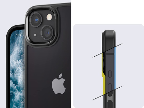 Spigen Ultra Hybrid case for Apple iPhone 13 Mini Matte Black Glass