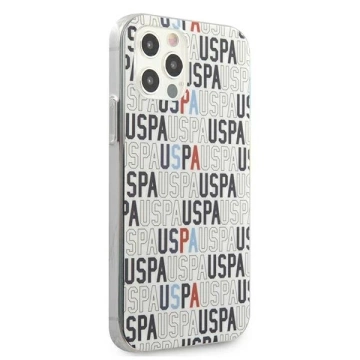 Puzdro na telefón US Polo Logo Mania Collection iPhone 12/12 Pro 6,1". biela/biela