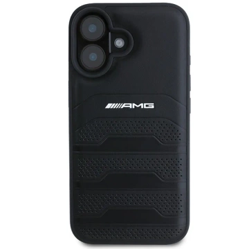 iPhone 16 AMG Leather Debossed Lines Case