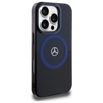 Mercedes Case for iPhone 16 Pro Max 6.9" Black Hardcase MB Double Layer BiColor MagSafe