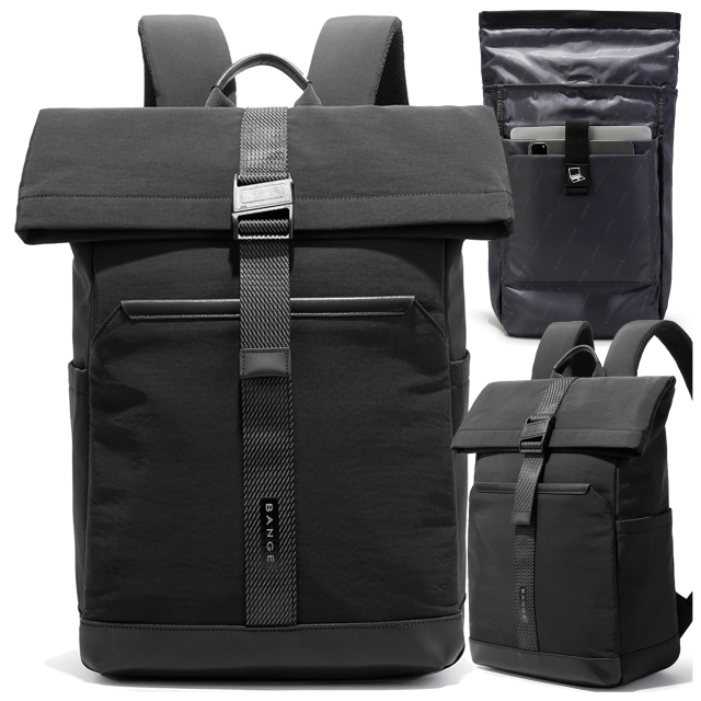 Bange Waterproof Backpack for Laptop 15.6" City Travel 45x30x16 cm for Work Airplane Men's Women's with USB Port Black