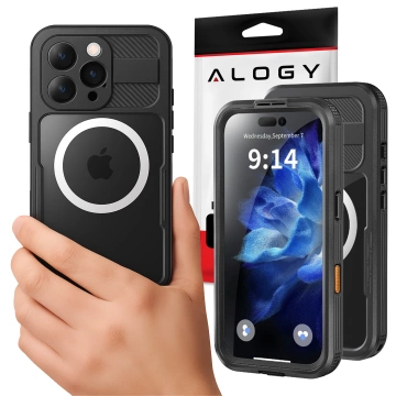 Vodotesné puzdro Alogy HydroArmor™ IP68 s priehľadným zadným pancierovým krytom 360 pre MagSafe pre Apple iPhone 16 Pro Max