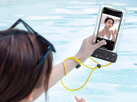 Чохол Baseus Waterproof для телефону 7.2'' IPX8 Чорно-жовтий