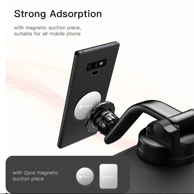 Автомобільний тримач Forcell F-GRIP MagLuxe Magnetic 3-в-1 з регулюванням