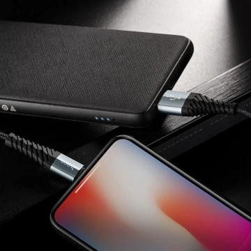 Кабель HOCO USB-A на Lightning X38 1 м, чорний, 2.4A, міцний TPE
