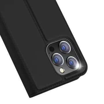 Dux Ducis Skin Pro iPhone 15 Pro Max pouzdro s klopou a peněženkou - černé