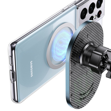 USAMS Magnetic Car Wireless Charging 15W induction car phone holder for the vent. CD170DZ01 (US-CD170) grey/grey