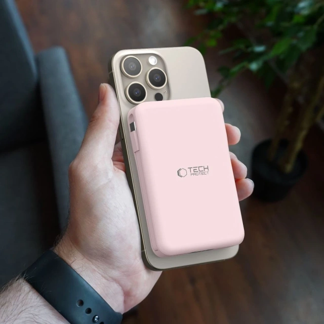 Powerbank MagSafe 10000mAh Tech-Protect PB31 LifeMag Różowy