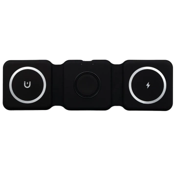 Bezdrátová nabíječka Ecobox MagSafe 15W černá 3v1