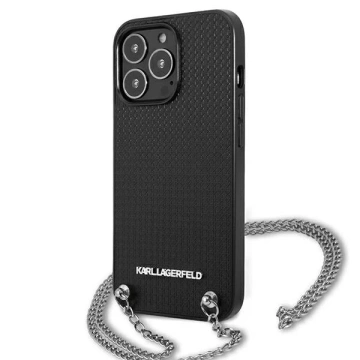 Etui Karl Lagerfeld KLHCP13XPMK для iPhone 13 Pro Max 6,7" Твердий чохол Leather Textured and Chain