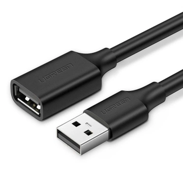 Кабель UGREEN USB (гніздо) - Кабель-перехідник USB (штекер) 2м чорний (10316)
