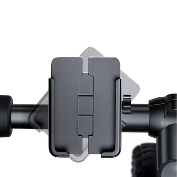 Wozinsky metal phone holder for bicycle, scooters black (WBHBK3)