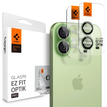 Osłona Aparatu Spigen Optik Pro Glas.TR EZ Fit iPhone 16/17 Green 2-Pack