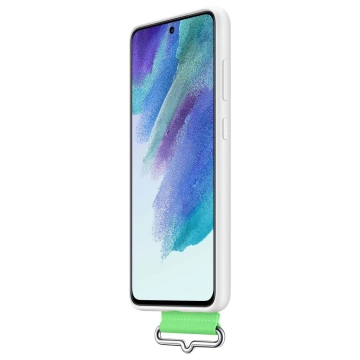 Samsung řemínek silikonový kryt pouzdro kryt pro samsung galaxy s21 fe bílý (ef-gg990twe)