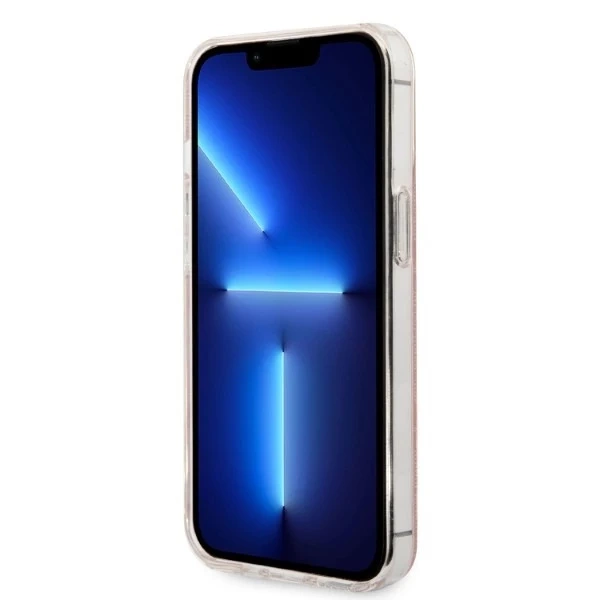 Nabíjačka puzdra Zestaw Guess GUBPP13XH4EACSP iPhone 13 Pro Max Różowy/ružové pevné puzdro 4G Print MagSafe