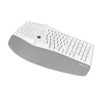 Ergonomická bezdrôtová klávesnica Delux GM901D BT 2,4G (biela)