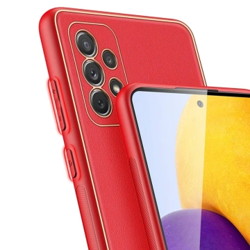 Elegantní kryt pouzdra Dux Ducis Yolo z ekologické kůže pro Samsung Galaxy A72 4G červený