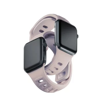 Hodinky pre inteligentné hodinky 3mk silikónový remienok na hodinky Apple Watch 42/44/45/49 mm Latte