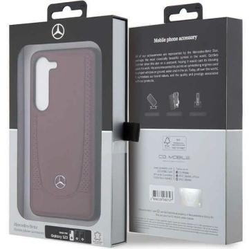 Чохол Mercedes для Samsung Galaxy S23 HardCase Leather Urban Bengale red