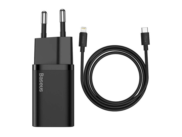 Baseus USB-C PD 20 W Wandladegerät 1 m USB-C-zu-Lightning-Kabel