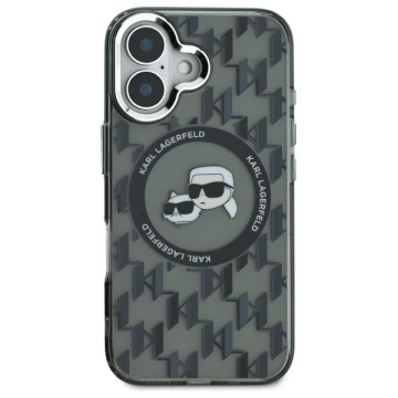 Karl Lagerfeld iPhone 16 6.1" Case Black MagSafe IML Monogram Karl