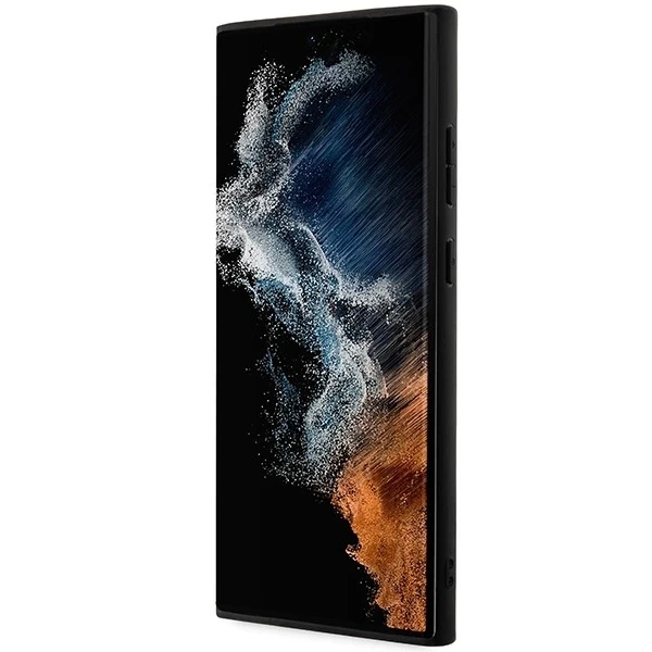 Puzdro BMW BMHCS23L22PTDK pre Samsung Galaxy S23 Ultra S918 Kožená známka Tricolor čierna/čierna