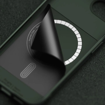 Magnetický kryt Etui Ringke Onyx MagSafe pre iPhone 16e, tmavozelený