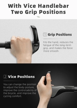 Sada držiakov na bicykel Rockbros BT1007B s rohmi - čierna