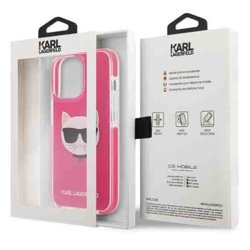 Etui Karl Lagerfeld KLHCP13LTPECPI для iPhone 13 Pro / 13 6,1" Hardcase Choupette Head