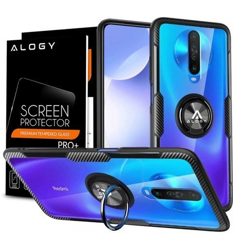 Alogy Ring Holder Clear Armor Case pre Xiaomi Redmi K30 / Poco X2 Black Alogy Glass
