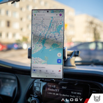 Uchwyt samochodowy na telefon szybę kratkę kokpit deskę do samochodu auta do telefonu 7" Alogy 3w1 + Zawieszka zapachowa