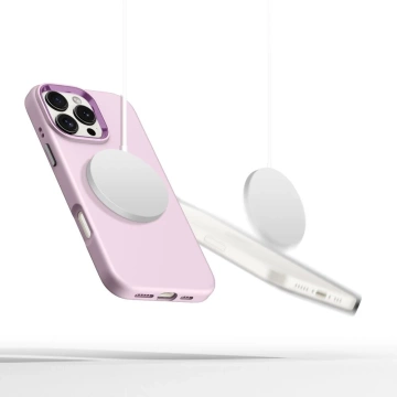 Silikónový obal Etui pre iPhone 16 Pro Max Tech-Protect Pure MagSafe Pink Pearl