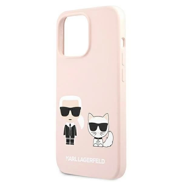 Karl Lagerfeld KLHMP13LSSKCI iPhone 13 Pro / 13 6,1" pevný obal jasněróżowy/světle růžový Silikonový Ikonik Karl