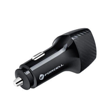 Автомобільний зарядний пристрій Forcell Carbon QC 3.0 2xUSB 36W Чорний