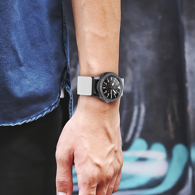 Flexibilní řemínek Univerzální nylonový řemínek na chytré hodinky Alogy Nylon 22 mm bílý