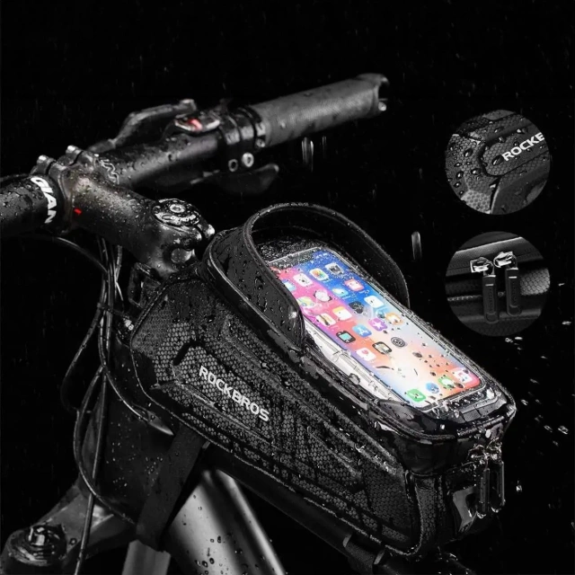 Rockbros B68-1 Frame Bag with Phone Case Black
