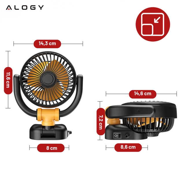 Malý ventilátor Mini ventilátor do auta pre kokpit Palubná doska Zapaľovač cigariet do auta 12V Quiet Alogy Car Black