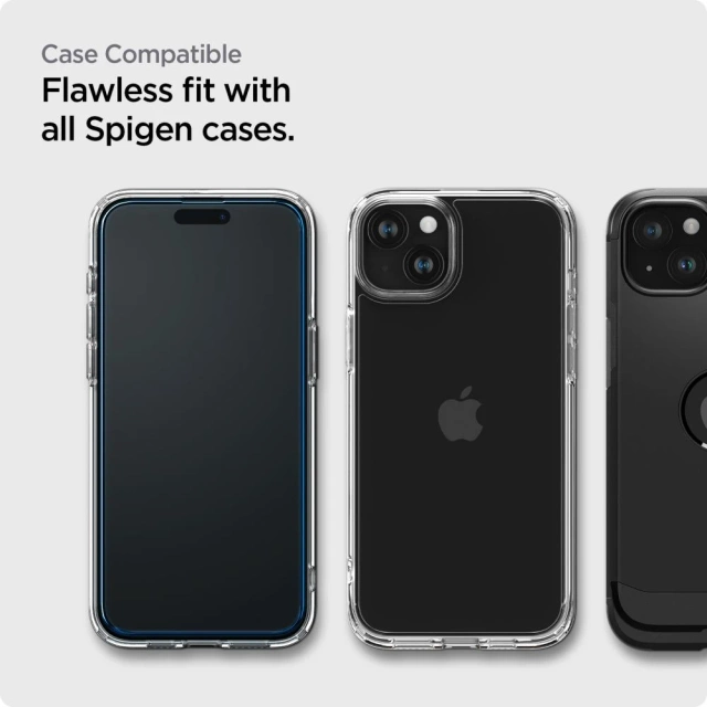 Tvrdené sklo Spigen Alm Glass FC 2-Pack pre Apple iPhone 15 Plus Black