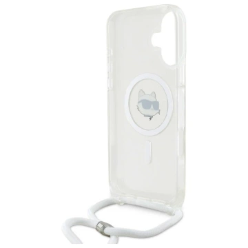 Etui Karl Lagerfeld für iPhone 16 6.1" Magsafe Hardcase Transparent IML Choupette Head