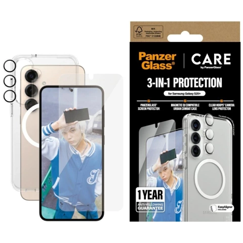 Zestaw Ochronny 3w1 do Samsung Galaxy S25 Plus CARE by PanzerGlass