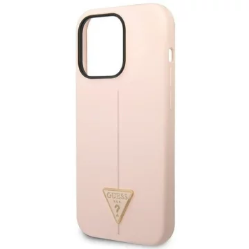 Чохол Guess GUHCP14LSLTGP для Apple iPhone 14 Pro 6.1" pink/pink hardcase Silicone Triangle