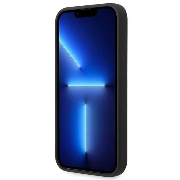 Чохол Etui Guess GUHCP14LSLTGK для Apple iPhone 14 Pro 6,1" czarny/black Silicone Triangle