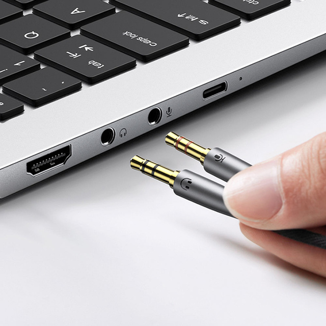 UGREEN AV192 AUX audio splitter sluchátkový mikrofon na 3,5mm mini jack kabel (šedý)