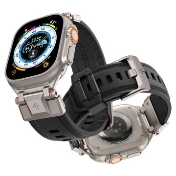 Pasek Spigen Durapro Armor Pu do Apple Watch 4 / 5 / 6 / 7 / 8 / 9 / Se / Ultra 1 / 2 (42 / 44 / 45 / 49 Mm) Black