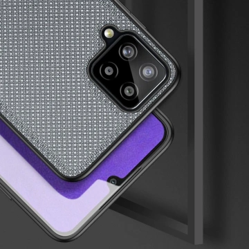 Kryt pouzdra Dux Ducis Fino potažený nylonovým materiálem Samsung Galaxy A22 4G šedý