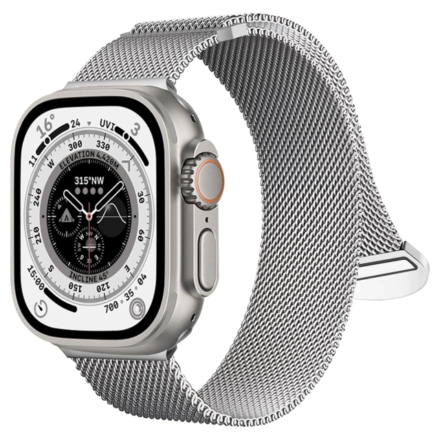 Alogy Steel Strap Apple Watch Bracelet 42/44/45/49mm Stainless Steel Silver