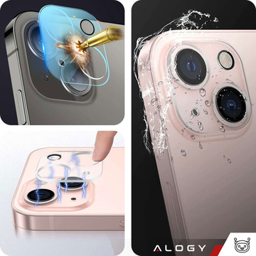 2x Camera lens glass for iPhone 15 / 15 Plus Alogy lens clear transparent